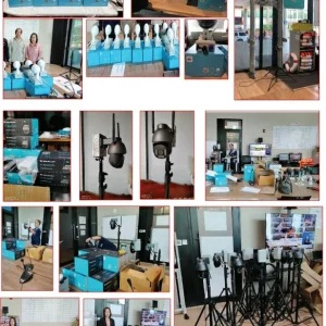 งานประกอบกล้องวงจรปิดพร้อมขาตั้ง